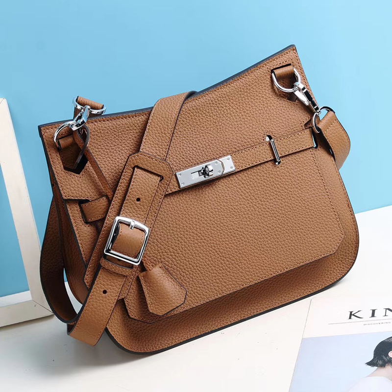 Ladies Padlock Real Leather Crossbody Bag LH