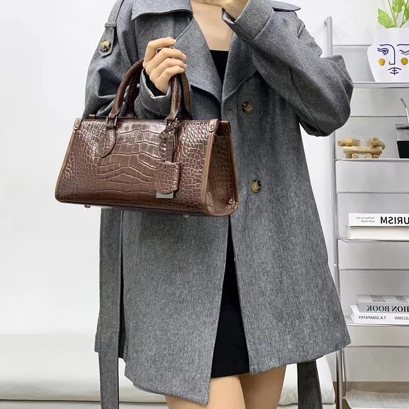 Leather Tote Bag Crocodile Pattern Women Purse LH3488_3 Colors