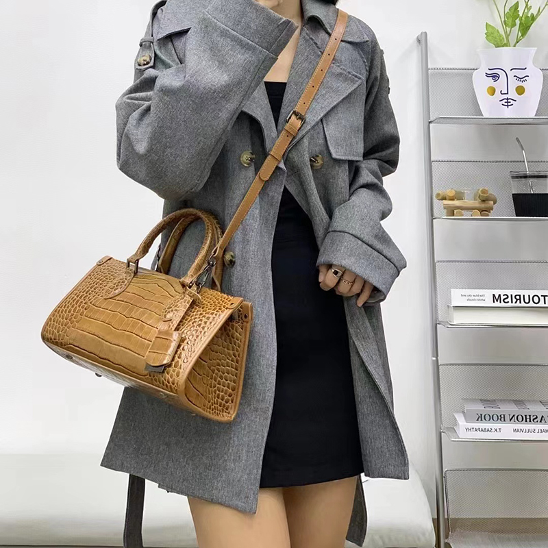 Leather Tote Bag Crocodile Pattern Women Purse LH3488_3 Colors
