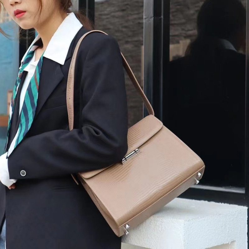 Lizard Pattern Bag Leather Handbags for Women LH3326_4 Colors