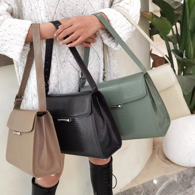 Lizard Pattern Bag Leather Handbags for Women LH3326_4 Colors