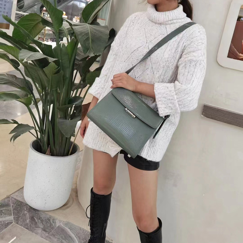 Lizard Pattern Bag Leather Handbags for Women LH3326_4 Colors