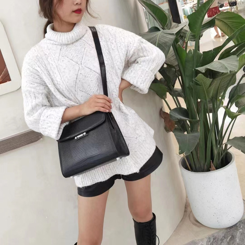 Lizard Pattern Bag Leather Handbags for Women LH3326_4 Colors