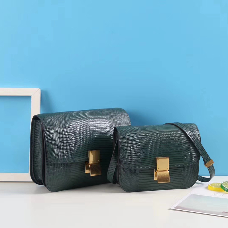 Lizard Pattern Real Leather Crossbody Bag LH2920L_7 Colors