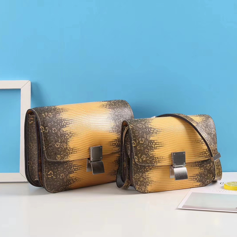 Lizard Pattern Real Leather Crossbody Bag LH2920S_7 Colors