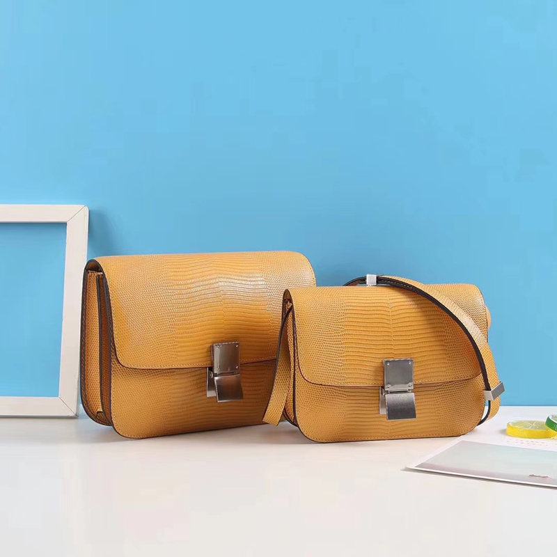 Lizard Pattern Real Leather Crossbody Bag LH2920S_7 Colors