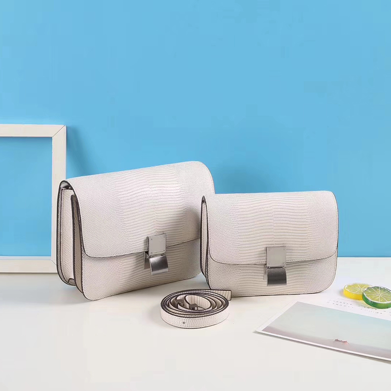 Lizard Pattern Real Leather Crossbody Bag LH2920S_7 Colors