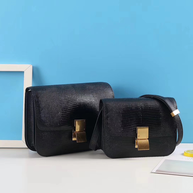 Lizard Pattern Real Leather Crossbody Bag LH2920S_7 Colors