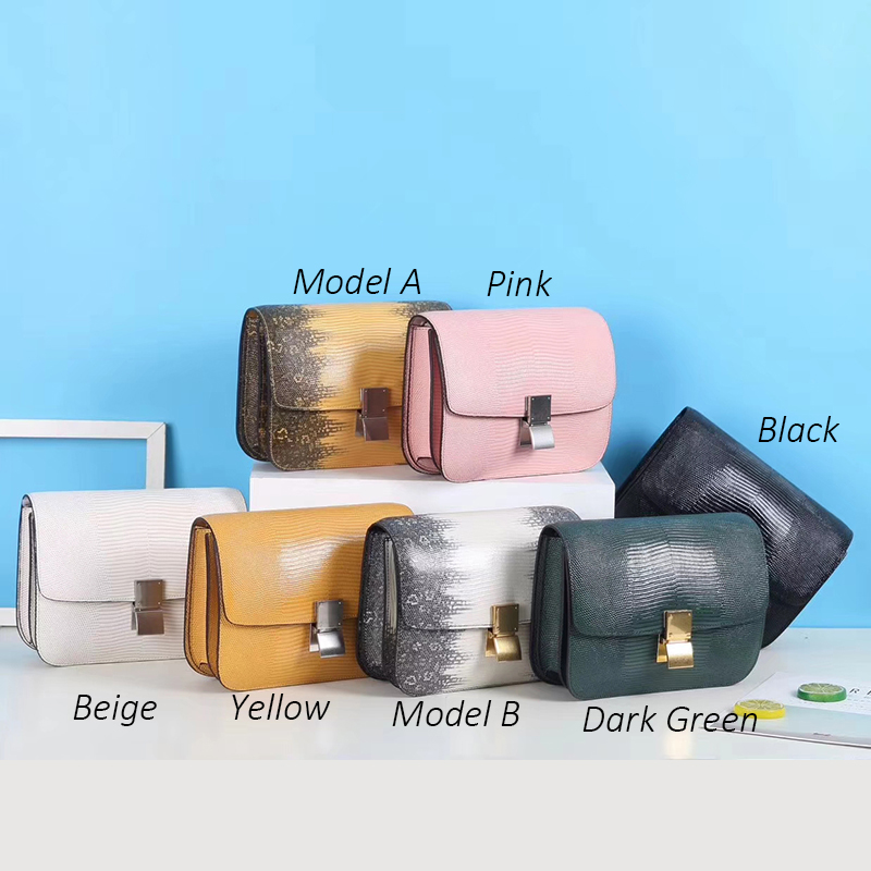 Lizard Pattern Real Leather Crossbody Bag LH2920S_7 Colors