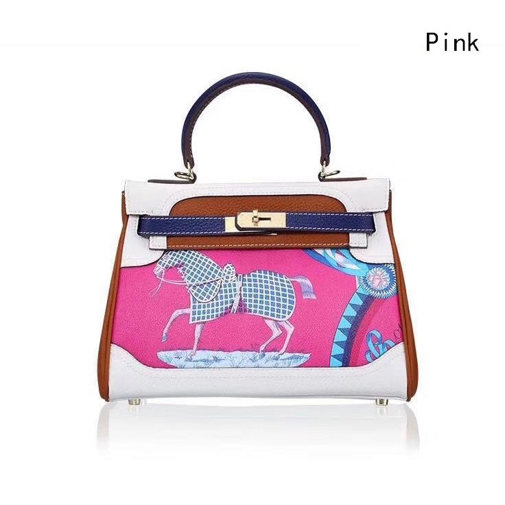 Painting Real Leather Tote Satchel Bag LH2919_7 Colors