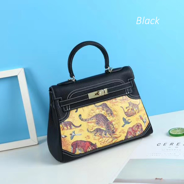 Painting Real Leather Tote Satchel Bag LH2919_7 Colors