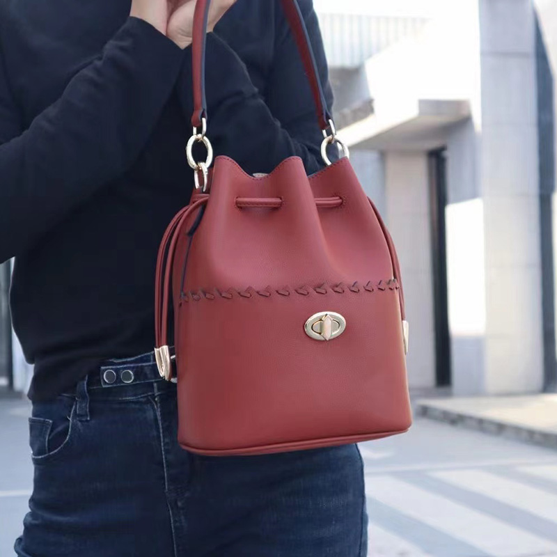 Perforated Bag Leather Handbags for Women LH3329_4 Colors