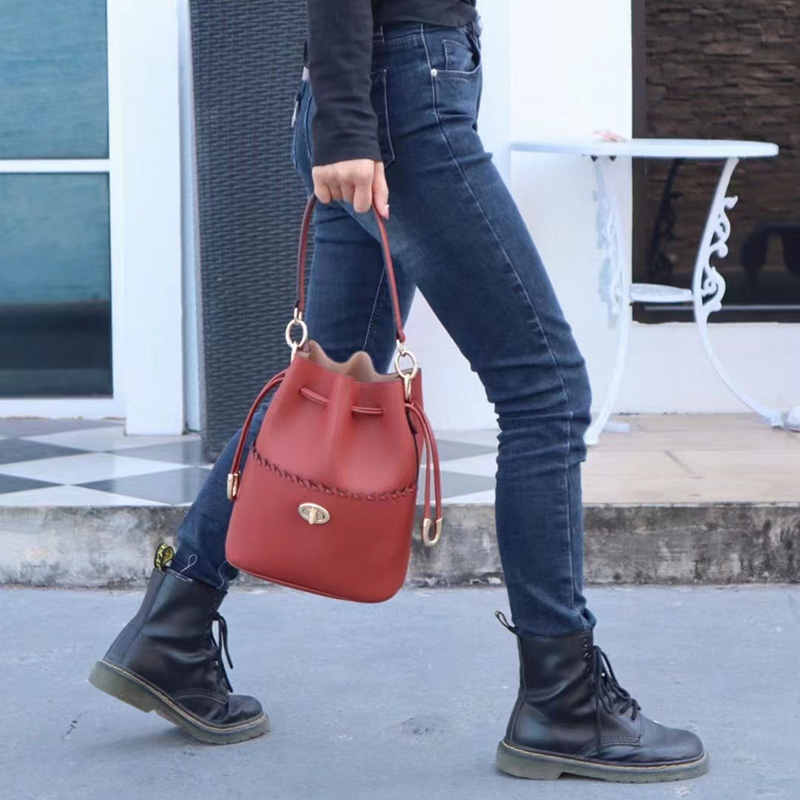Perforated Bag Leather Handbags for Women LH3329_4 Colors