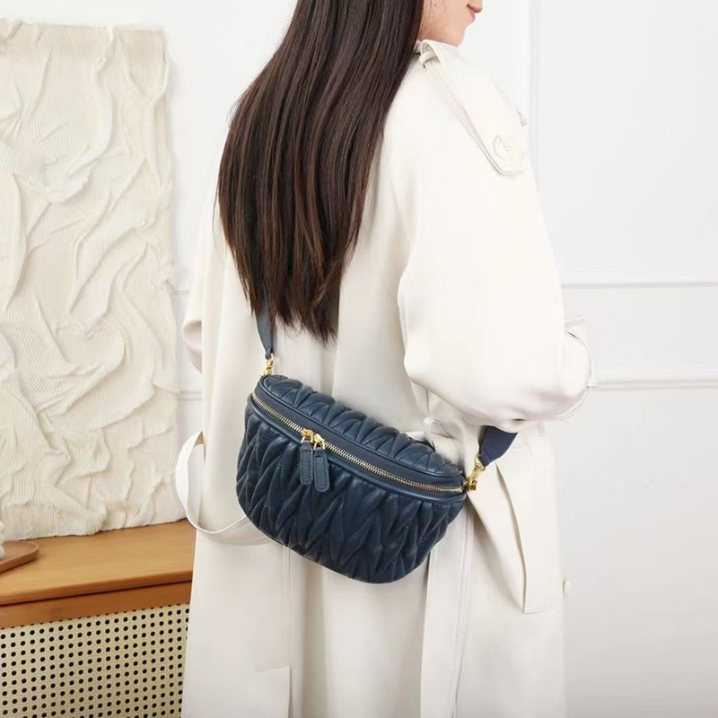 Personalized Quilted Leather Crossbody Satchel Bag LH3663_3 Colors