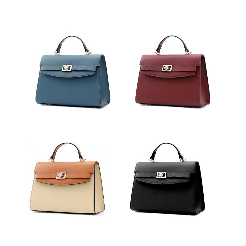 Personalized Real Leather Purse Bag Satchel Handbag LH3583_4 Colors
