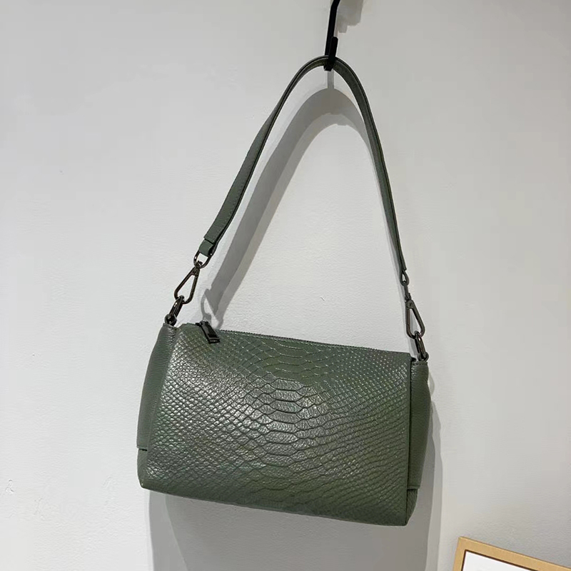 Python Effect Women Leather Purse Crossbody Bag LH3074_3 Colors