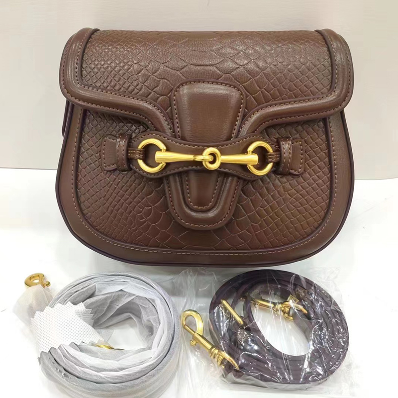 Python Pattern Leather Crossbody Bag LH3455_5 Colors