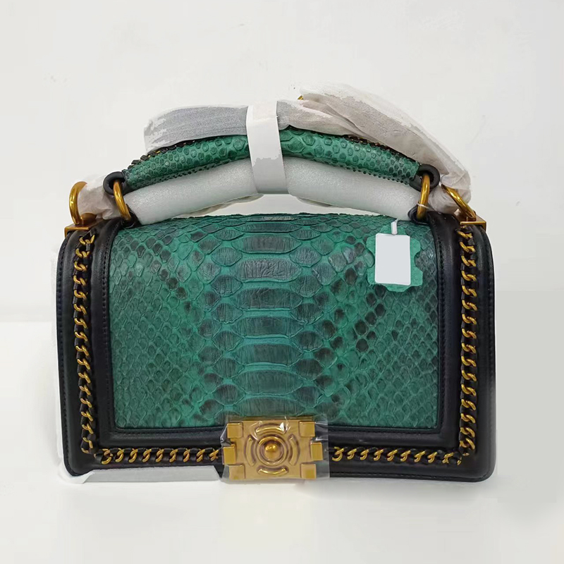 Python Pattern Leather Purse Satchel Bag LH3240_9 Colors