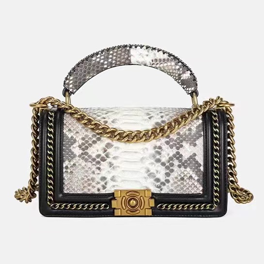Python Pattern Leather Purse Satchel Bag LH3240_9 Colors