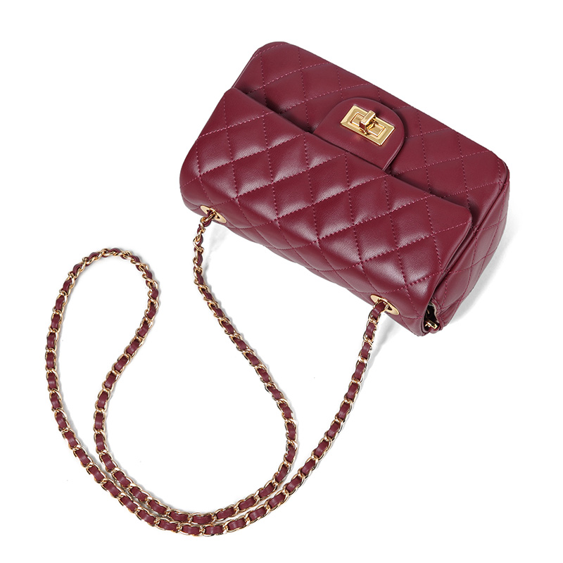 Quilted Genuine Leather Crossbody Bag LH3091S_6 Colors