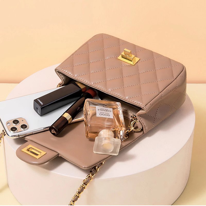 Quilted Genuine Leather Crossbody Bag LH3091S_6 Colors