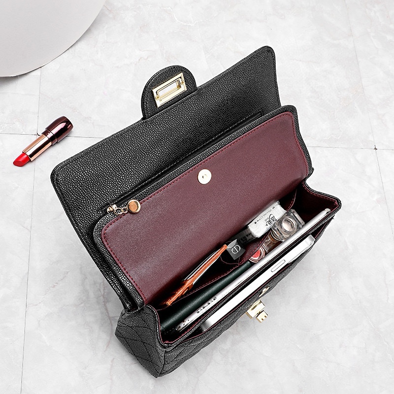 Quilted Leather Crossbody Bag Women Leather Purse LH3657_4 Colors