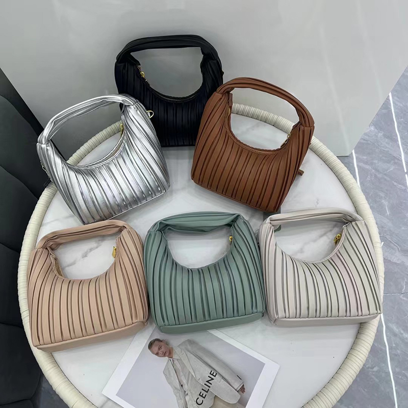 Quilted Leather Hobo Bag Women Slouchy Purse LH3611_6 Colors