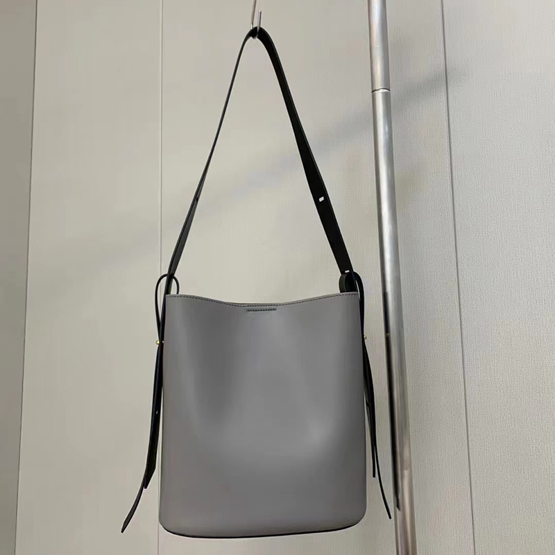 Real Leather Barrel Bag Women Shoulder Purse LH3472_5 Colors