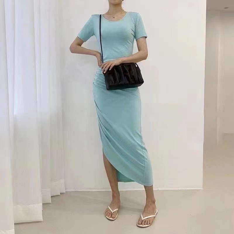 Ruching Soft Leather Purse Cross Body Bag LH3172_5 Colors
