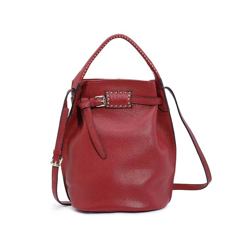 Soft Genuine Leather Barrel Bag LH2926_4 Colors
