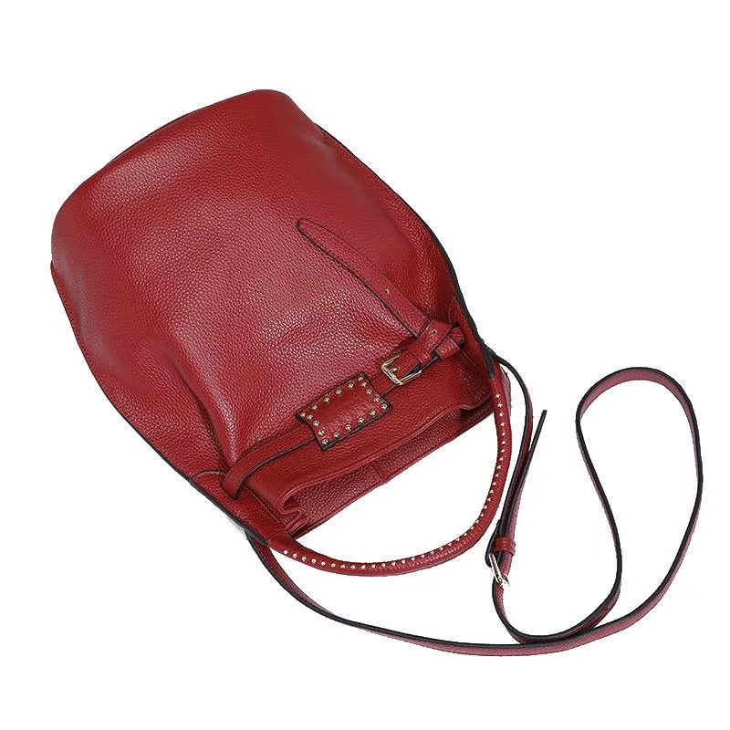 Soft Genuine Leather Barrel Bag LH2926_4 Colors
