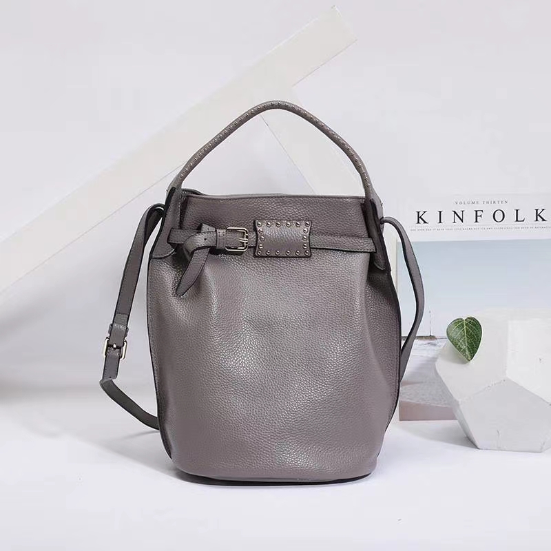 Soft Genuine Leather Barrel Bag LH2926_4 Colors