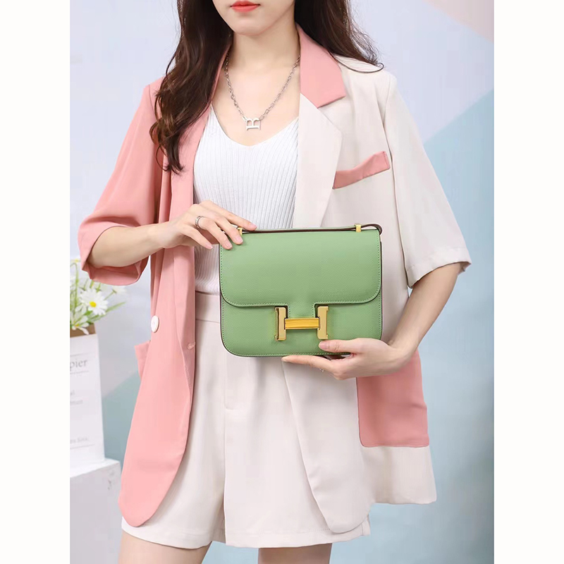 Solid Shape Patent Leather Crossbody Bag LH3452L_10 Colors