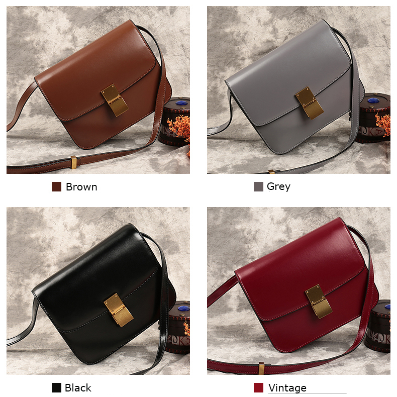 Stylish Women's Leather Crossbody Bag LH2572_4 Colors