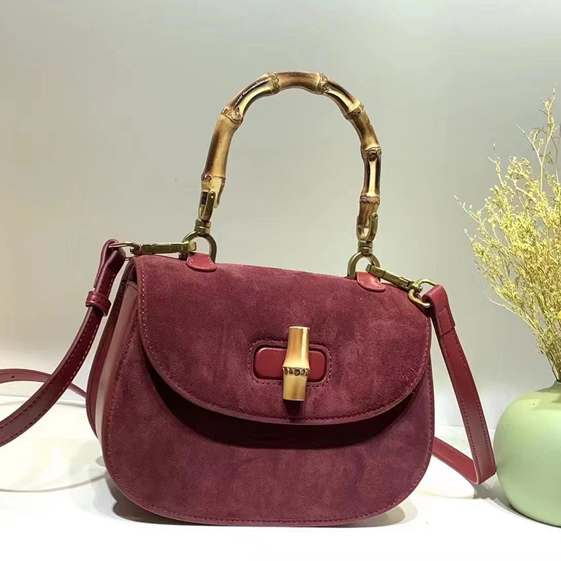 Suede Leather Satchel Bag Womens Crossbody Bag LH3450_5 Colors