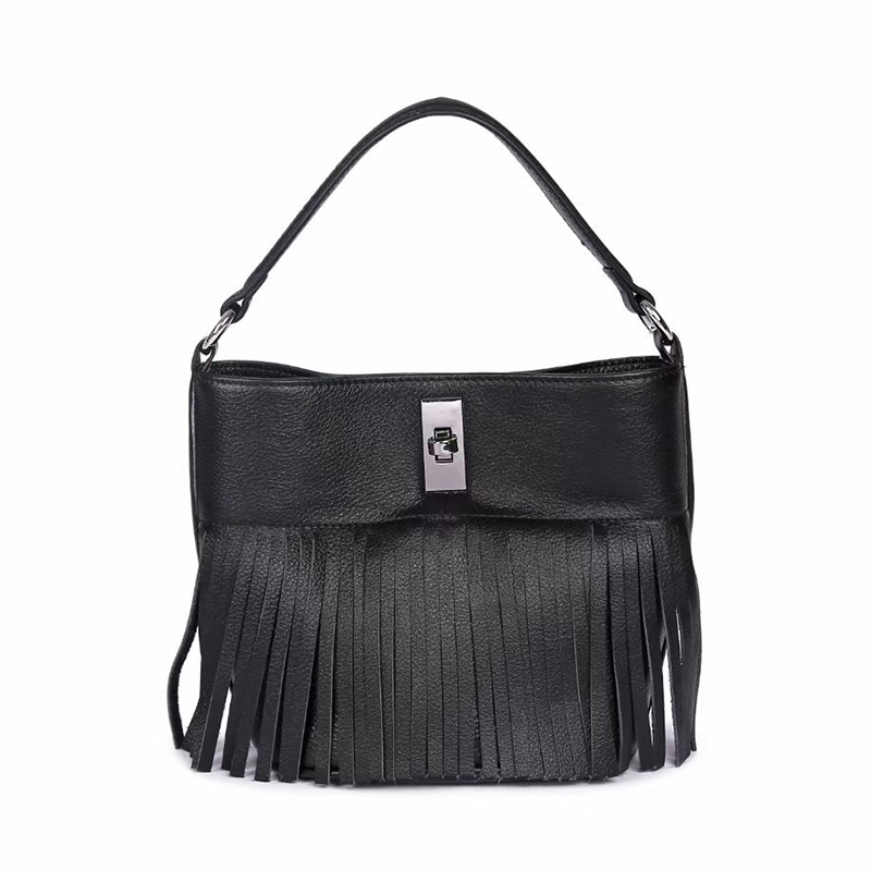 Tassels Leather Handbags Women Tote Bag LH3636_5 Colors