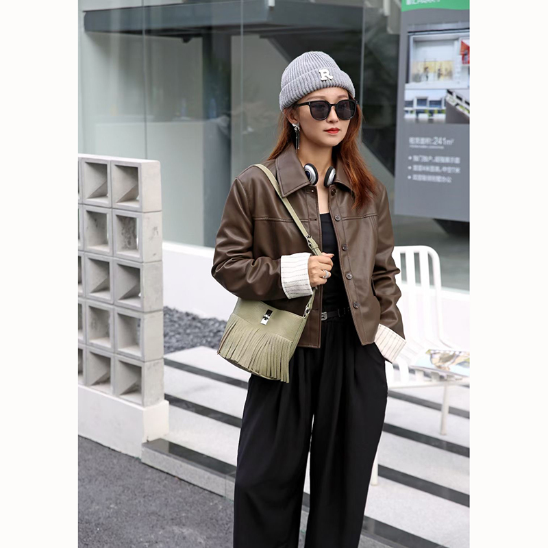Tassels Leather Handbags Women Tote Bag LH3636_5 Colors