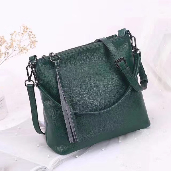 Tassels Real Leather Tote Crossbody Bag LH2907_5 Colors
