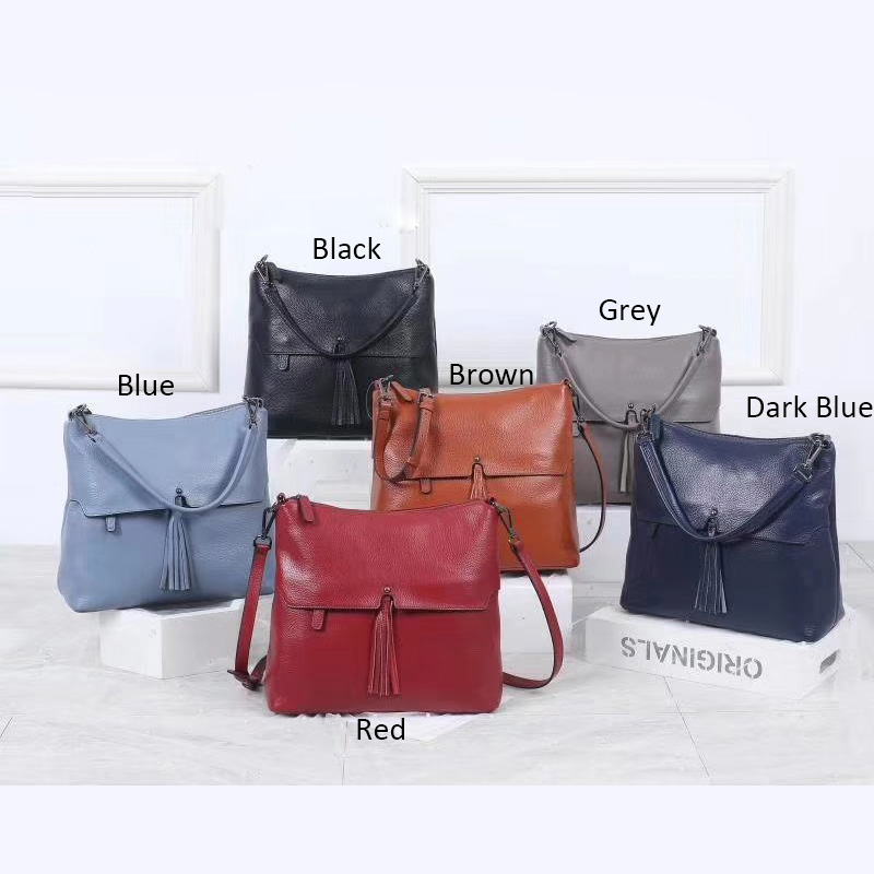 Tassels Womens Leather Crossbody Tote Bag LH2914_6 Colors