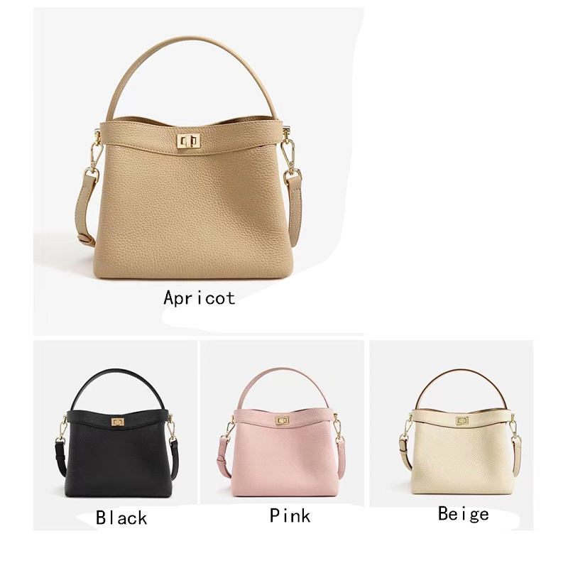 Trendy Real Leather Tote Women Handbag LH3577_4 Colors