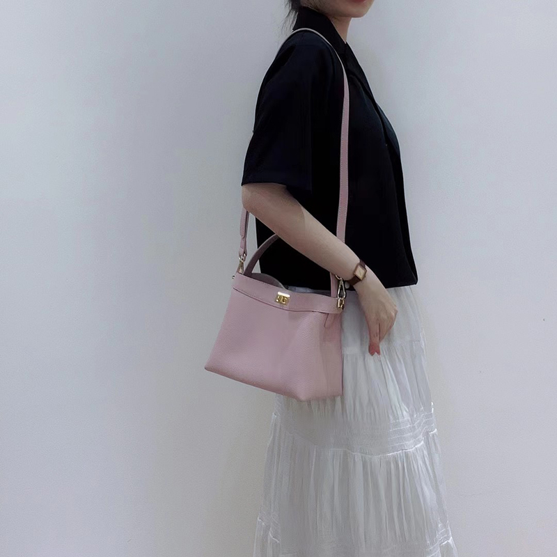 Trendy Real Leather Tote Women Handbag LH3577_4 Colors