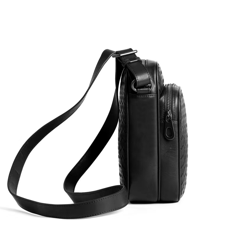 Vertical Woven Sheepskin Leather Crossbody Bag LH2891