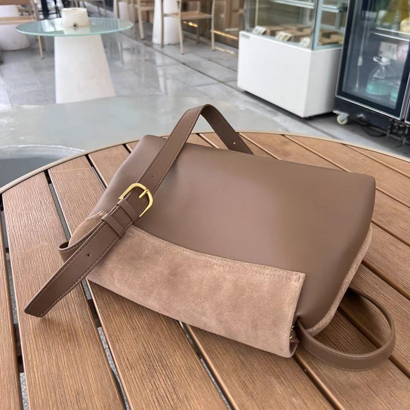 Vintage Womens Suede Leather Satchel Bag LH3604_2 Colors