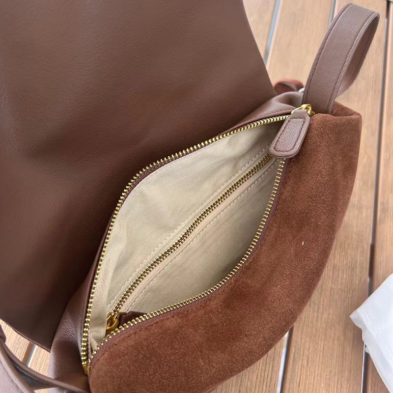 Vintage Womens Suede Leather Satchel Bag LH3604_2 Colors