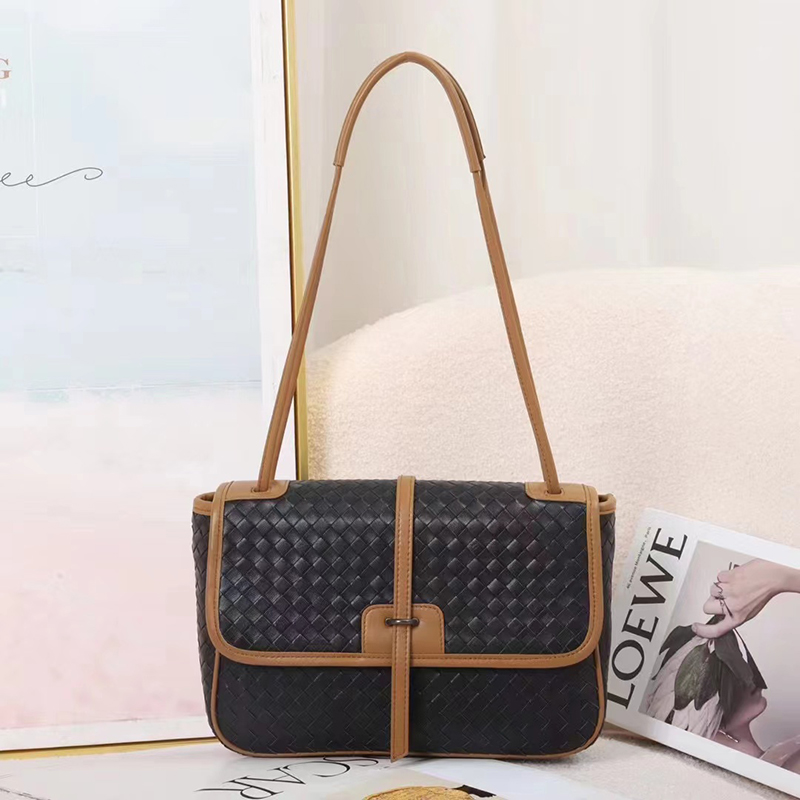 Woven Sheepskin Leather Corssbody Bag Ladies Handbag LH3376_4 Colors