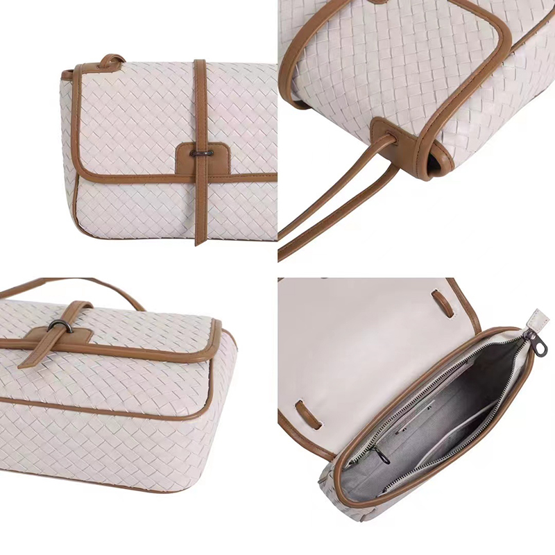 Woven Sheepskin Leather Corssbody Bag Ladies Handbag LH3376_4 Colors