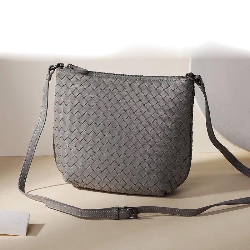 Woven Sheepskin Leather Crossbody Bag LH3099_4 Colors