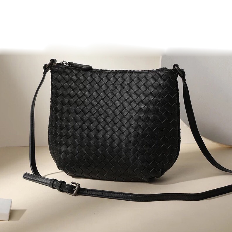 Woven Sheepskin Leather Crossbody Bag LH3099_4 Colors