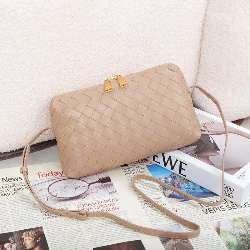 Woven Sheepskin Leather Crossbody Bag Sling Bag LH3655_5 Colors