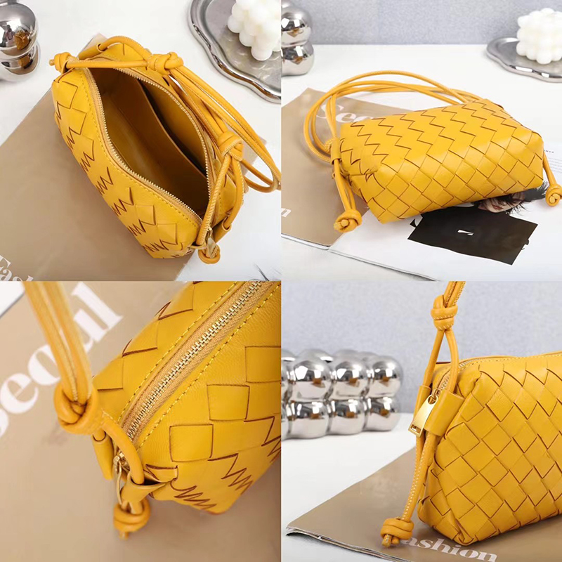 Woven Sheepskin Leather Crossbody Bag Womens Bag LH3656S